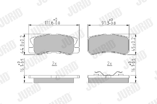 MAXGEAR 19-0632 Bremsekloss sett