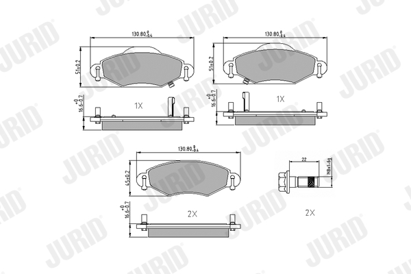 TEXTAR 2472901 Q+ Bremsekloss sett