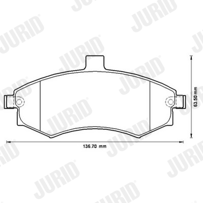 JURID 572513J Kit pastiglie freno, Freno a disco