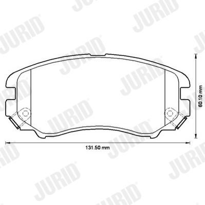 JURID 572514J Kit pastiglie freno, Freno a disco-Kit pastiglie freno, Freno a disco-Ricambi Euro