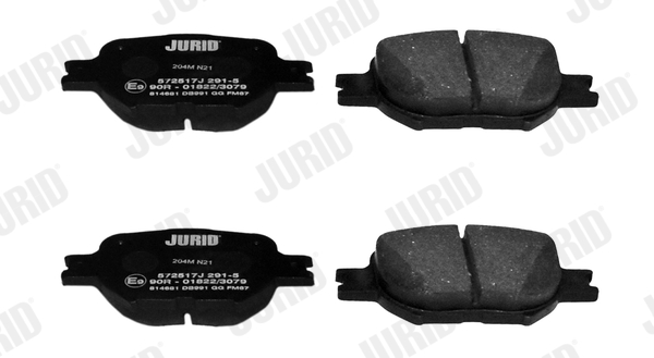 JURID 572517J fékbetétkészlet, tárcsafék TOYOTA