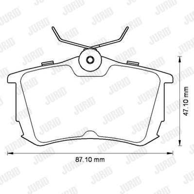 JURID 572520J Kit pastiglie freno, Freno a disco