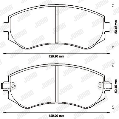 JURID 572541J Kit pastiglie freno, Freno a disco