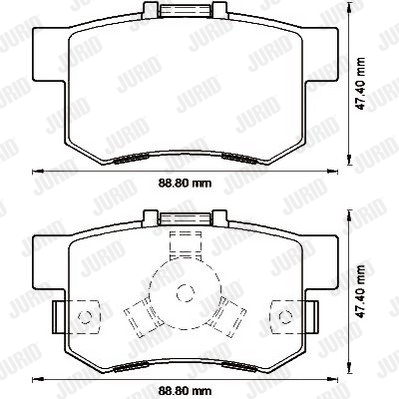 JURID 572544J Kit pastiglie freno, Freno a disco