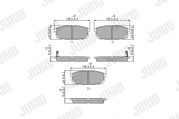 TOMEX Brakes TX 13-31 Bremsekloss sett