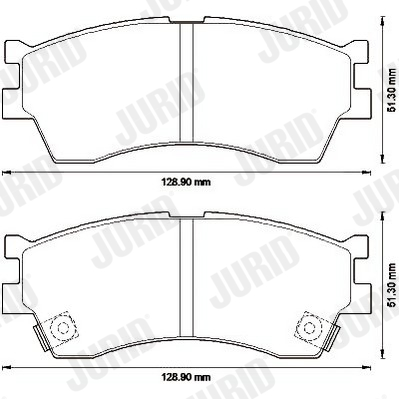 JURID 572560J Kit pastiglie freno, Freno a disco