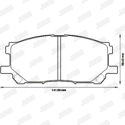 JURID 572562J fékbetétkészlet, tárcsafék LEXUS TOYOTA