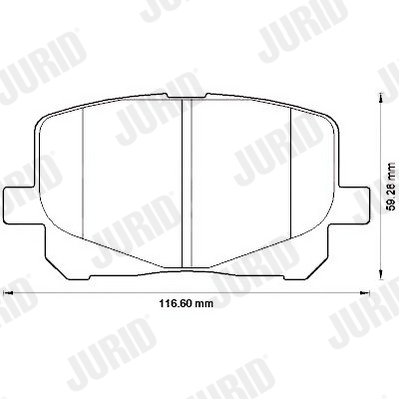 JURID 572563J Kit pastiglie freno, Freno a disco