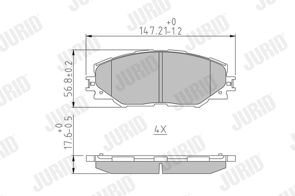 QUARO QP2576C QUARO SILVER CERAMIC Bremsekloss sett