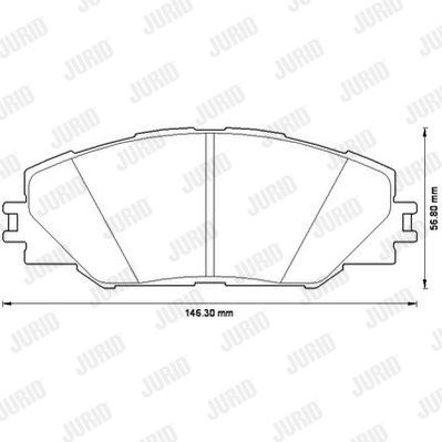 JURID 572569J fékbetétkészlet, tárcsafék TOYOTA