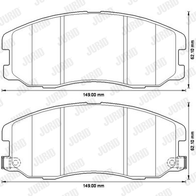 JURID 572570J Kit pastiglie freno, Freno a disco