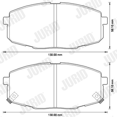 JURID 572577JC Kit pastiglie freno, Freno a disco