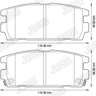 JURID 572581J Kit pastiglie freno, Freno a disco