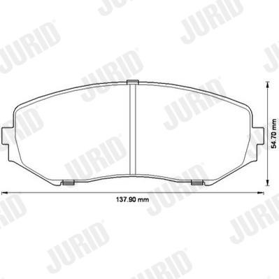 JURID 572584J Kit pastiglie freno, Freno a disco