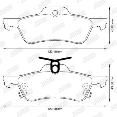 JURID 572588J Kit pastiglie freno, Freno a disco