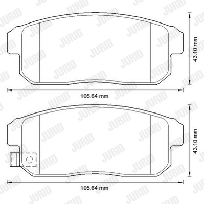 JURID 572592J Kit pastiglie freno, Freno a disco