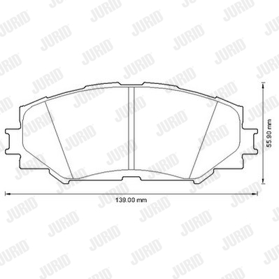 JURID 572598J Kit pastiglie freno, Freno a disco