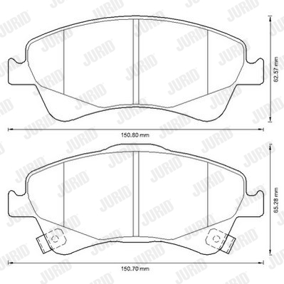 JURID 572600J Kit pastiglie freno, Freno a disco