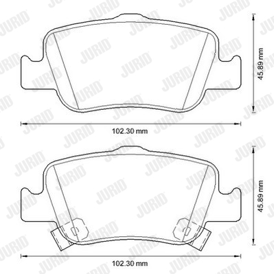 JURID 572601J Kit pastiglie freno, Freno a disco