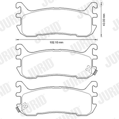 JURID 572602J Kit pastiglie freno, Freno a disco