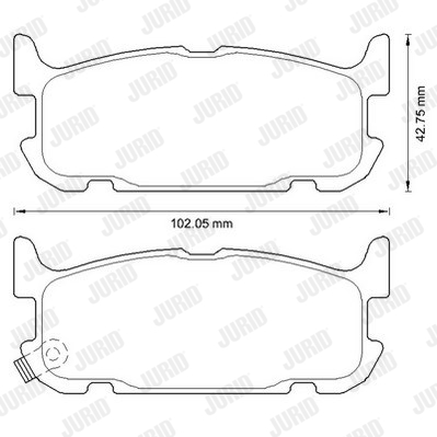 JURID 572603J Kit pastiglie freno, Freno a disco