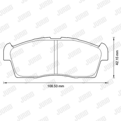JURID 572611J Kit pastiglie freno, Freno a disco