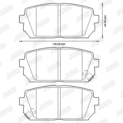 JURID 572613J Kit pastiglie freno, Freno a disco