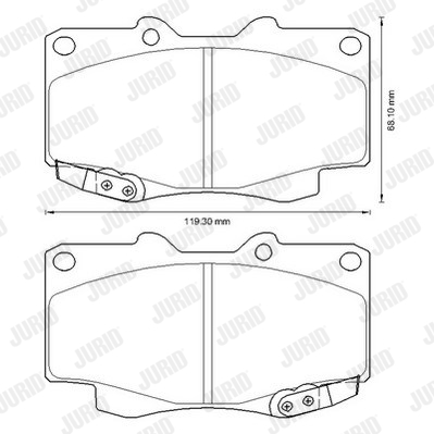 JURID 572625J Kit pastiglie freno, Freno a disco