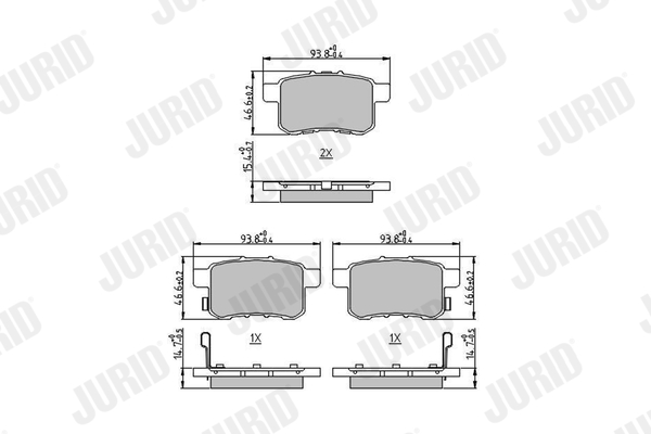 TRW GDB1527 COTEC Bremsekloss sett