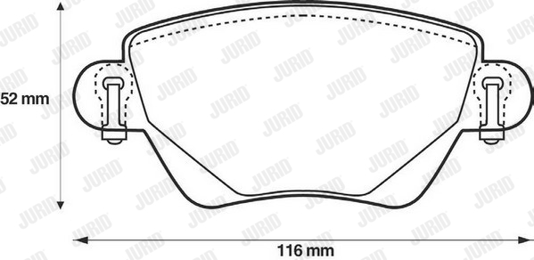 JURID 573012J Kit pastiglie freno, Freno a disco