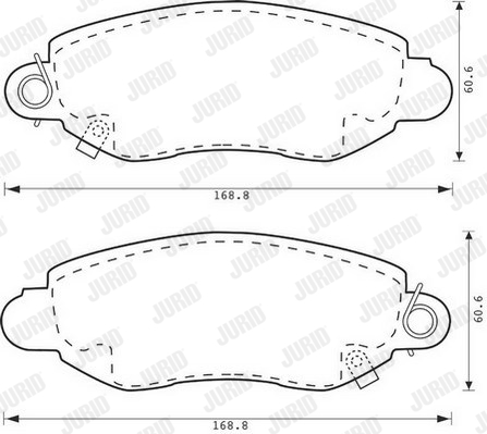 JURID 573015J Kit pastiglie freno, Freno a disco