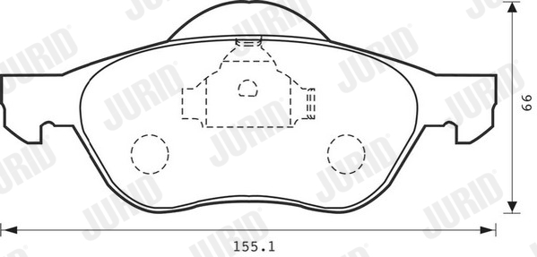 JURID 573016JC Kit pastiglie freno, Freno a disco