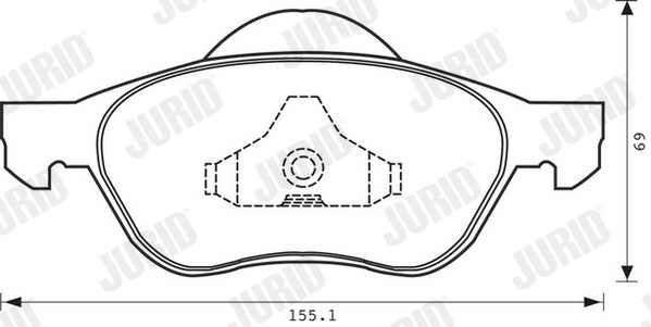 JURID 573025J Kit pastiglie freno, Freno a disco