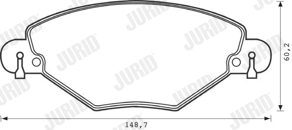 JURID 573027JC Kit pastiglie freno, Freno a disco