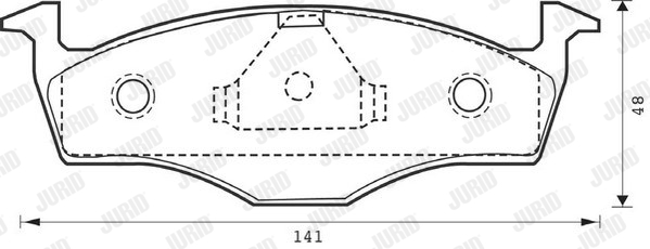 JURID 573040J Kit pastiglie freno, Freno a disco