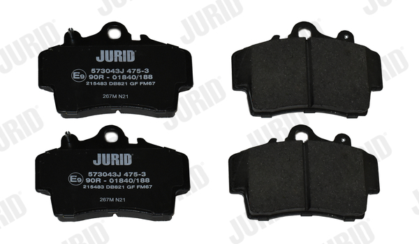 JURID 573043J Brake Pad Set, disc brake for PORSCHE