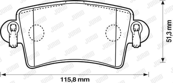 JURID 573055J Kit pastiglie freno, Freno a disco