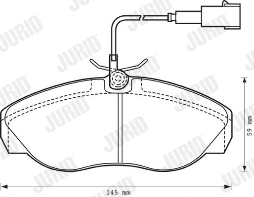 JURID 573060J Kit pastiglie freno, Freno a disco