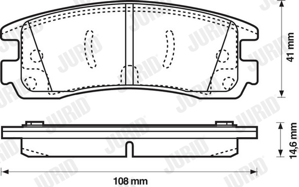 JURID 573062J Kit pastiglie freno, Freno a disco-Kit pastiglie freno, Freno a disco-Ricambi Euro