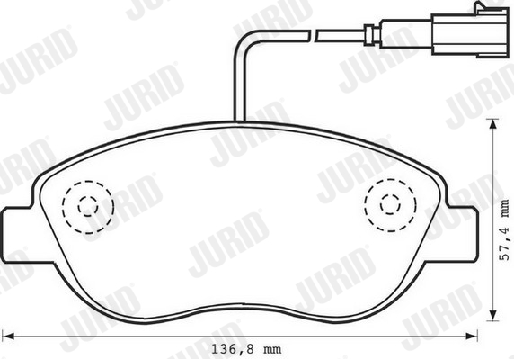 JURID 573075JC Kit pastiglie freno, Freno a disco