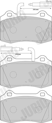 JURID 573079J Kit pastiglie freno, Freno a disco-Kit pastiglie freno, Freno a disco-Ricambi Euro