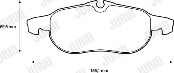 JURID 573089D Kit pastiglie freno, Freno a disco