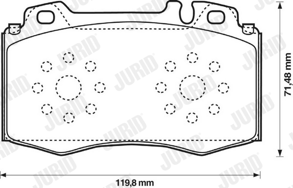 JURID 573092J Kit pastiglie freno, Freno a disco-Kit pastiglie freno, Freno a disco-Ricambi Euro