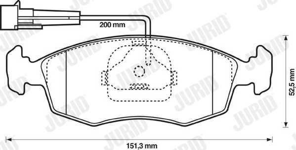 JURID 573094J Kit pastiglie freno, Freno a disco-Kit pastiglie freno, Freno a disco-Ricambi Euro