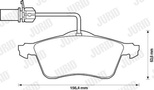 JURID 573106J Kit pastiglie freno, Freno a disco