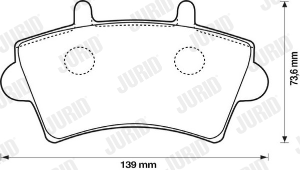 JURID 573107J Kit pastiglie freno, Freno a disco