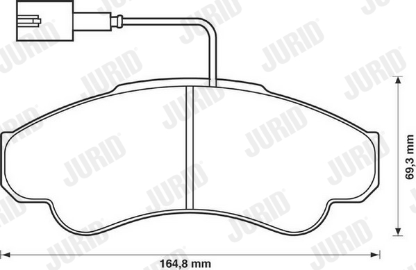 JURID 573114J Kit pastiglie freno, Freno a disco