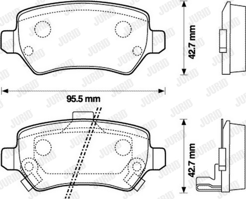 JURID 573122J Kit pastiglie freno, Freno a disco