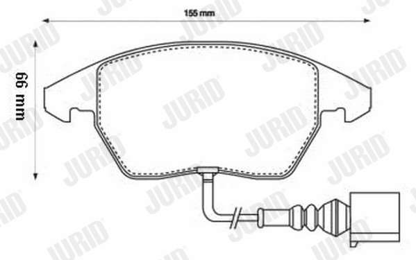 JURID 573128JC Kit pastiglie freno, Freno a disco