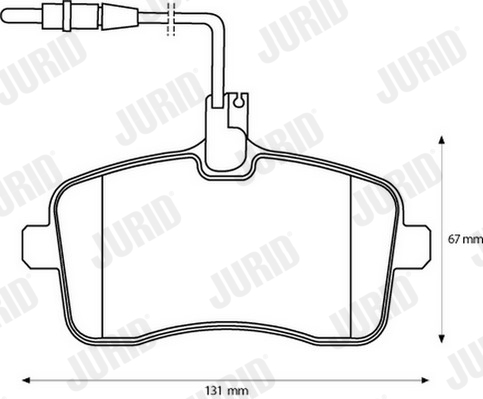 JURID 573132J Kit pastiglie freno, Freno a disco